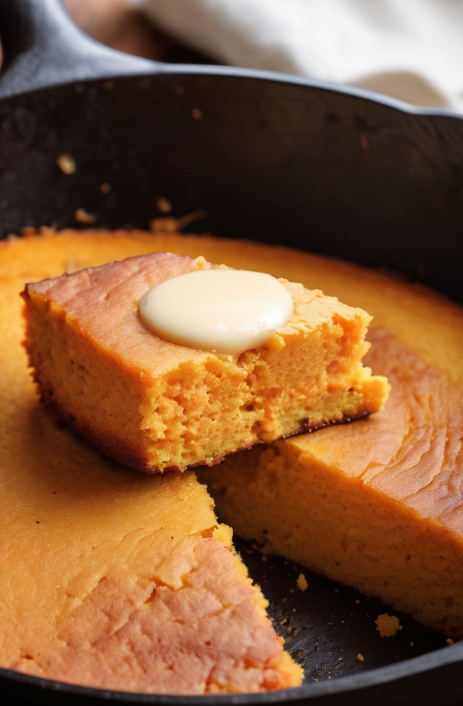 Honey Butter Sweet Potato Cornbread Recipe