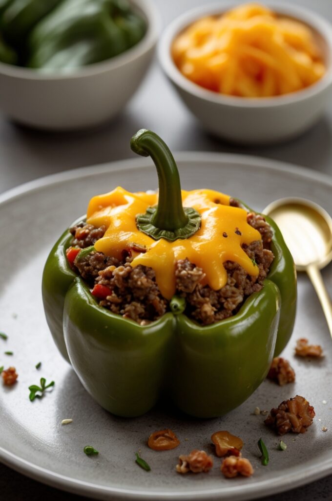 Delicious Hamburger Stuffed Bell Peppers Recipe