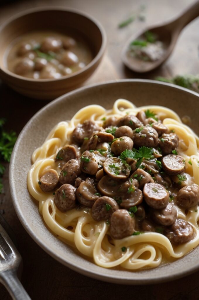 Savory Ground Beef Stroganoff Recipe
