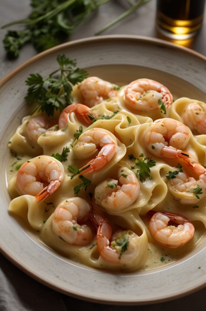 Creamy Shrimp Tortellini Alfredo, Quick and Delicious