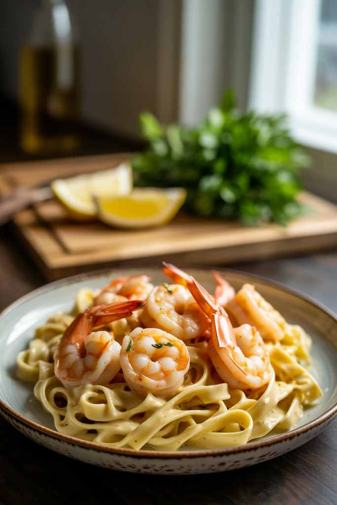 Delicious Creamy Shrimp Alfredo in 30 Minutes