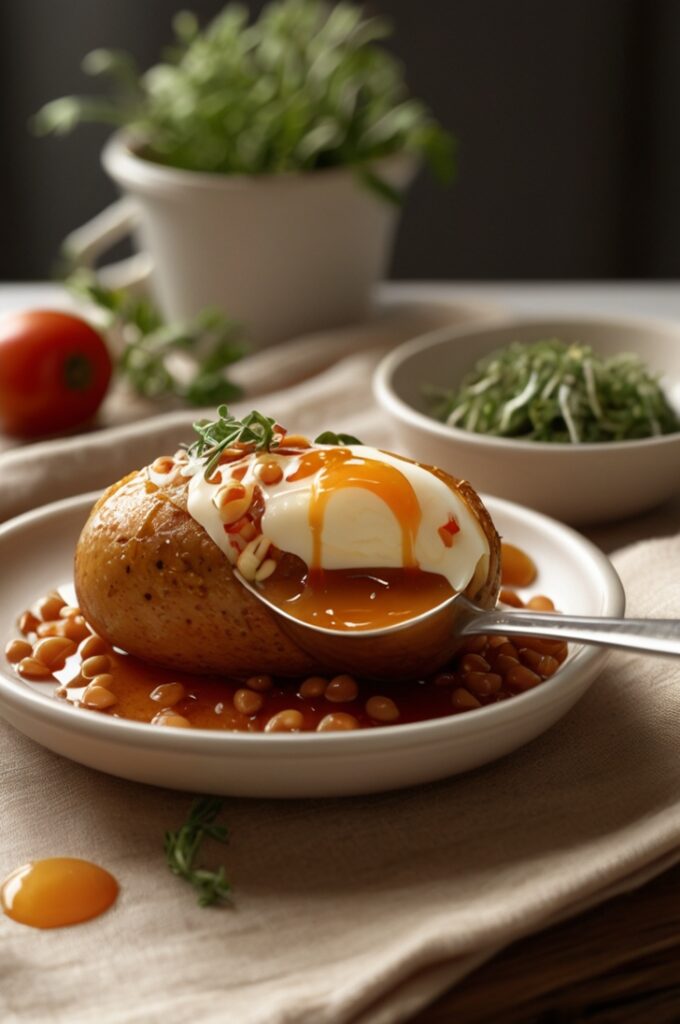 Jacket Potatoes with Beans A Quick And Healthy Meal Recipe