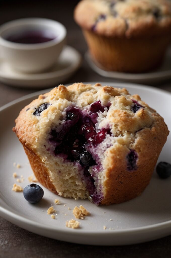 Streusel Topped Blueberry Muffins Recipe