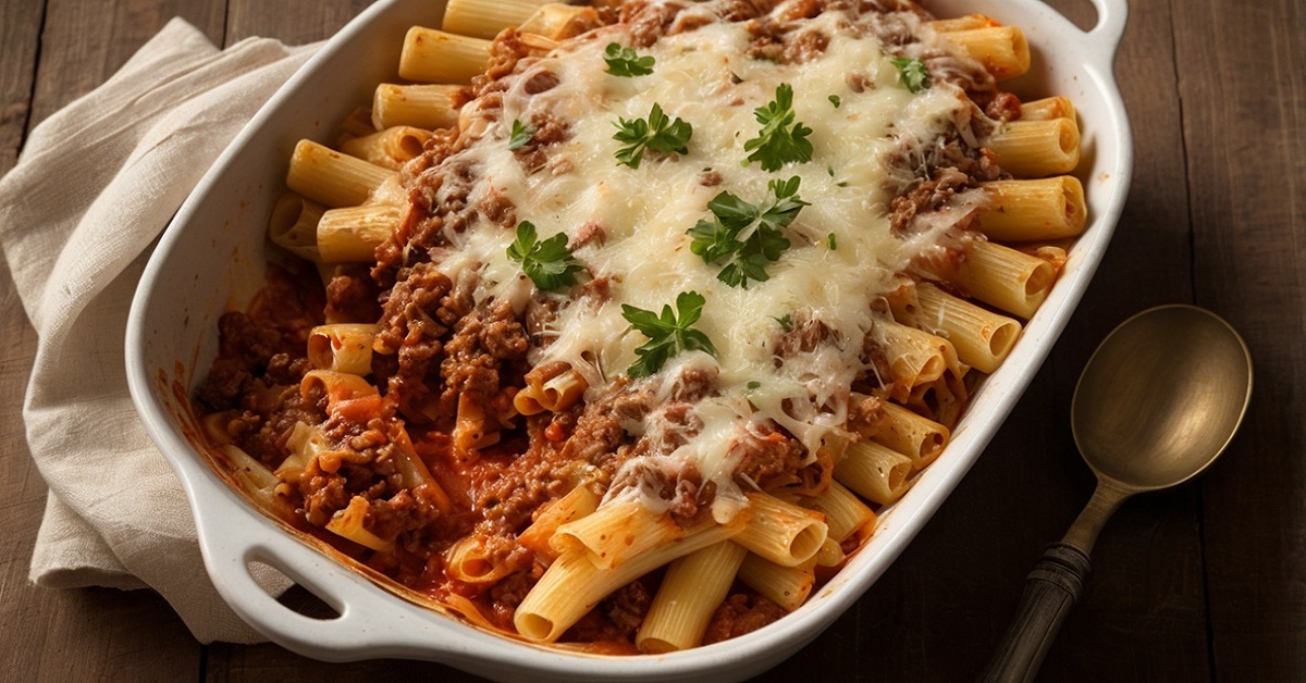 You are currently viewing Baked Ziti with Ground Beef Easy Recipe