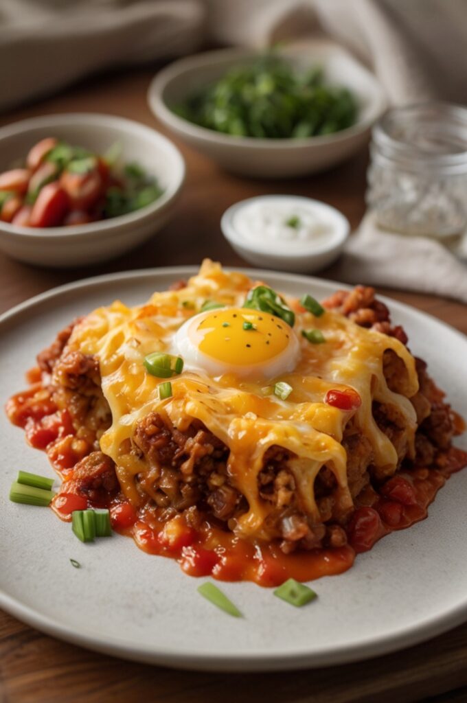 Cheesy Hash Brown Chili Bake Recipe