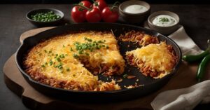 Read more about the article Cheesy Hash Brown Chili Bake Recipe