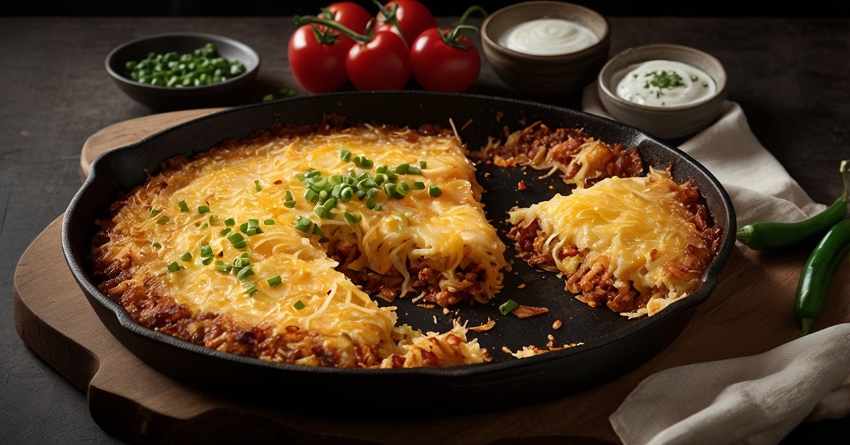 You are currently viewing Cheesy Hash Brown Chili Bake Recipe