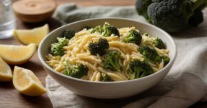 Read more about the article Easy Creamy Broccoli Cheddar Orzo Recipe