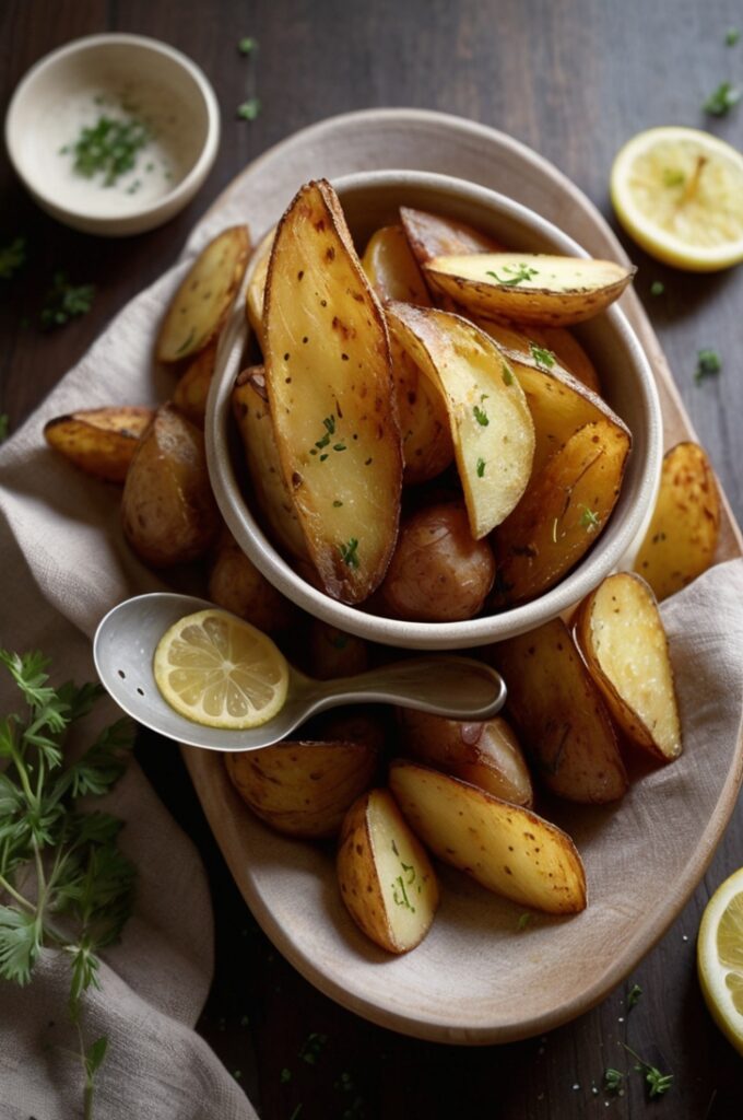 Garlic Parmesan Air Fryer Potato Wedges Recipe