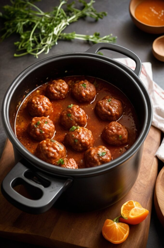 Honey Buffalo Crockpot Meatballs Recipe