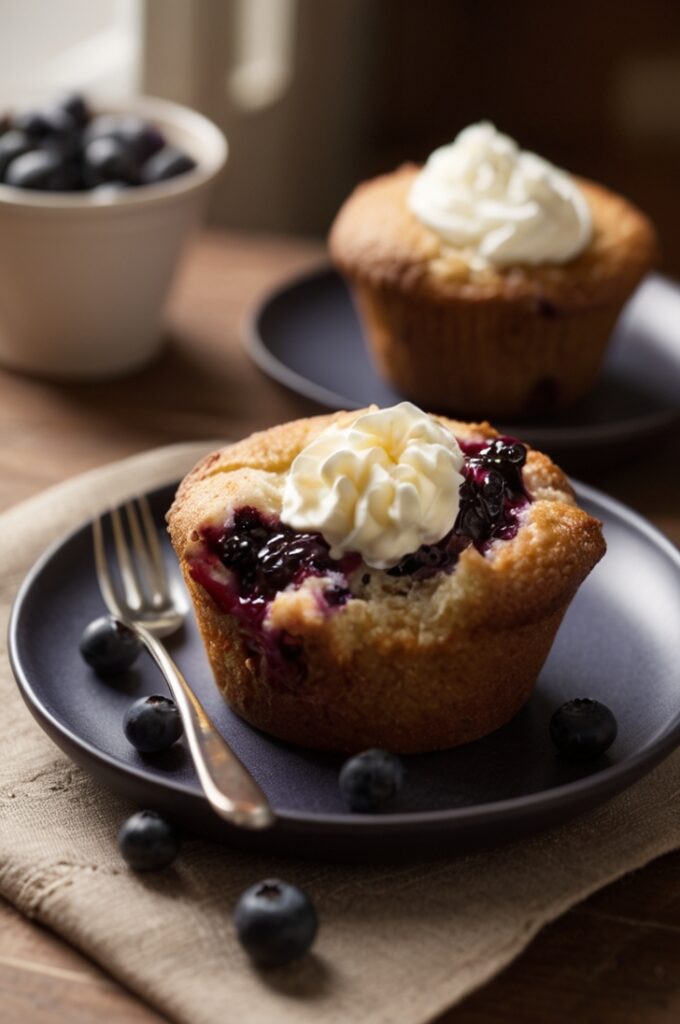 Moist Muffins with Blueberry and Cream Cheese Recipe