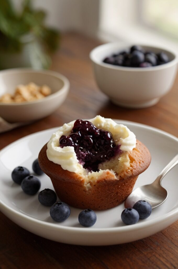 Moist Muffins with Blueberry and Cream Cheese Recipe