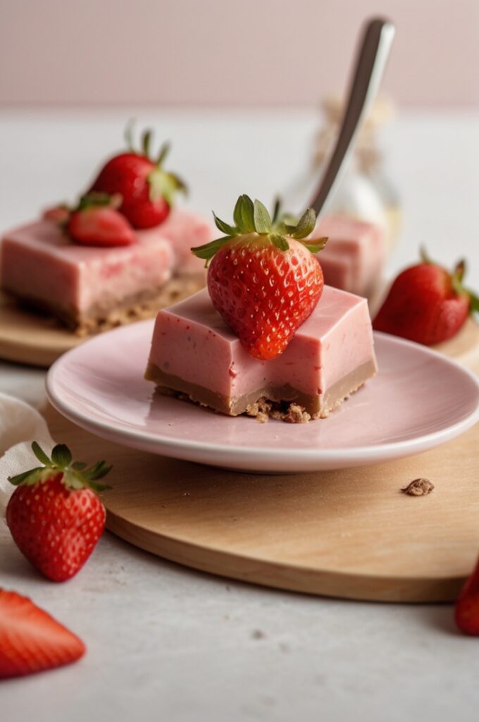 No-Bake Strawberry Swirl Fudge