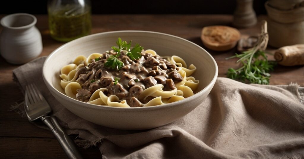 Savory Ground Beef Stroganoff Recipe