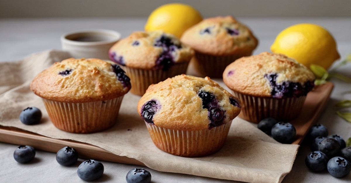 Read more about the article Vegan Blueberry Lemon Muffins Recipe