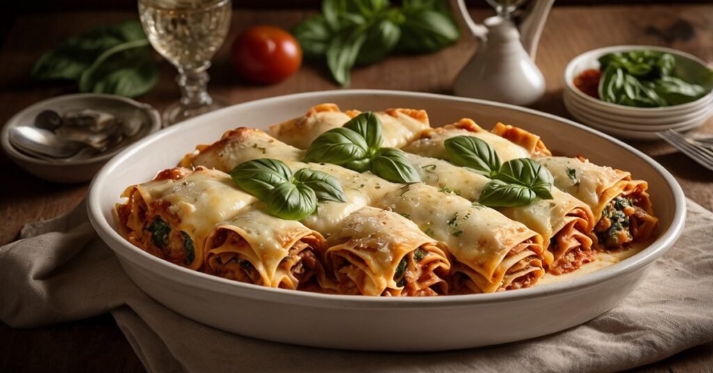 Cheesy Lasagna Roll Ups Recipe