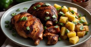 Read more about the article Easy Caribbean Jerk Chicken with Pineapple Salsa Recipe