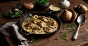 Read more about the article Easy Creamy Garlic Mushroom Chicken Thighs Recipe