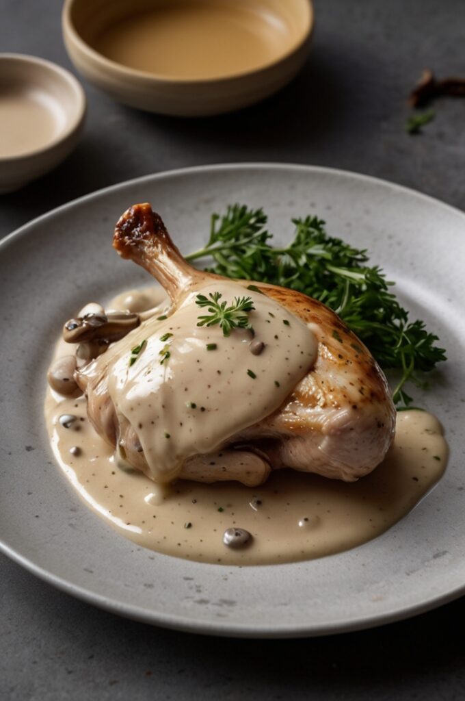 Easy Creamy Garlic Mushroom Chicken Thighs
