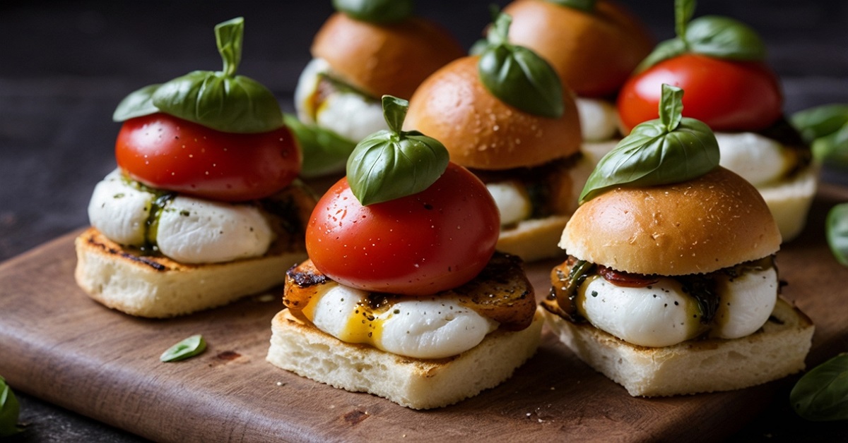 Read more about the article Easy Delicious Roasted Caprese Burrata Sliders Recipe