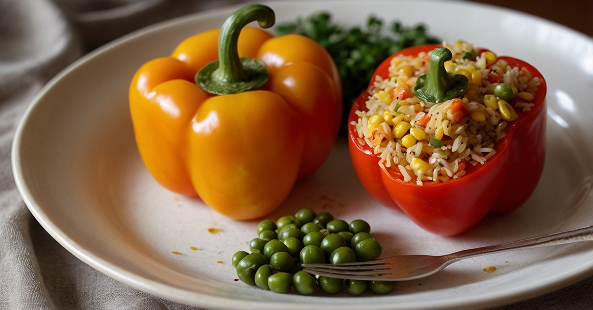 Read more about the article Easy Healthy Stuffed Bell Peppers with Rice and Veggies Recipe