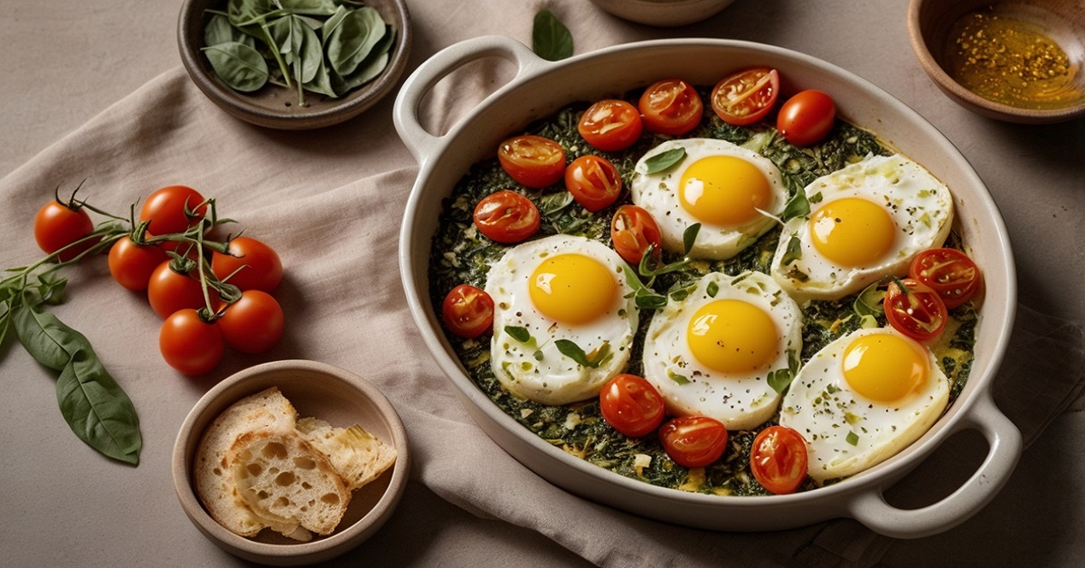 You are currently viewing Mediterranean Baked Feta Eggs Recipe
