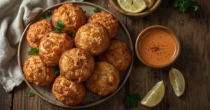 Read more about the article Crispy Crawfish Beignets with Spicy Cajun Dipping Sauce Recipe