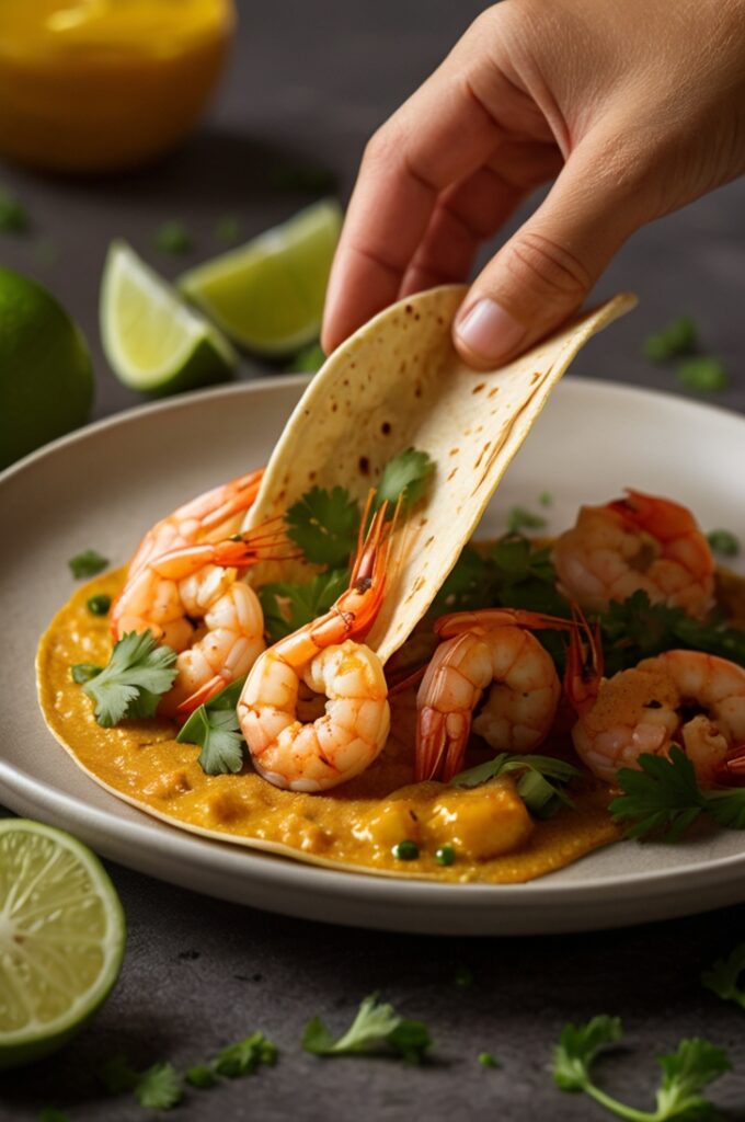 Delicious Curry Shrimp Tacos