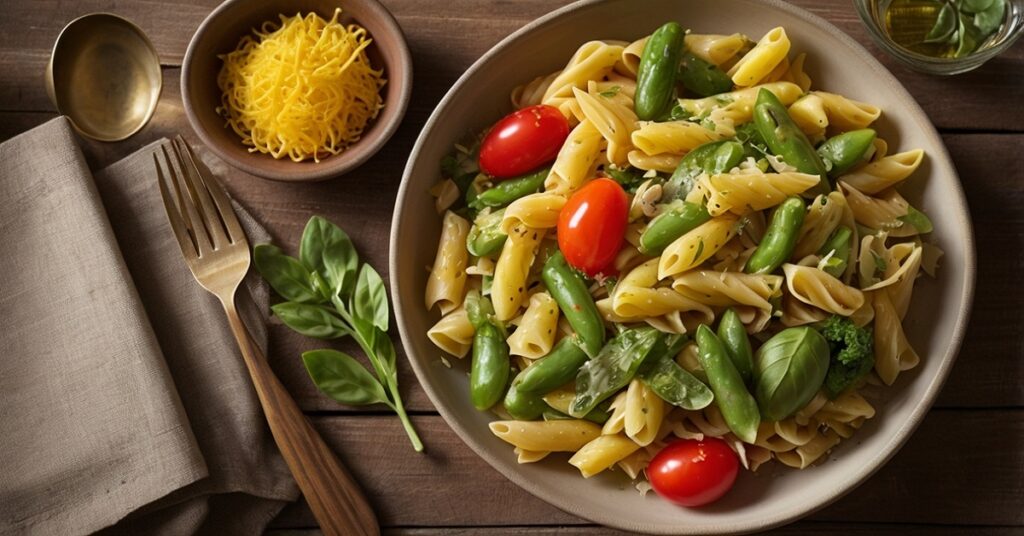 Easy Vibrant Pasta Primavera Veggie Dish Recipe